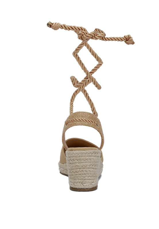 London Rag - Aiden Lace-Up Crochet Espadrilles