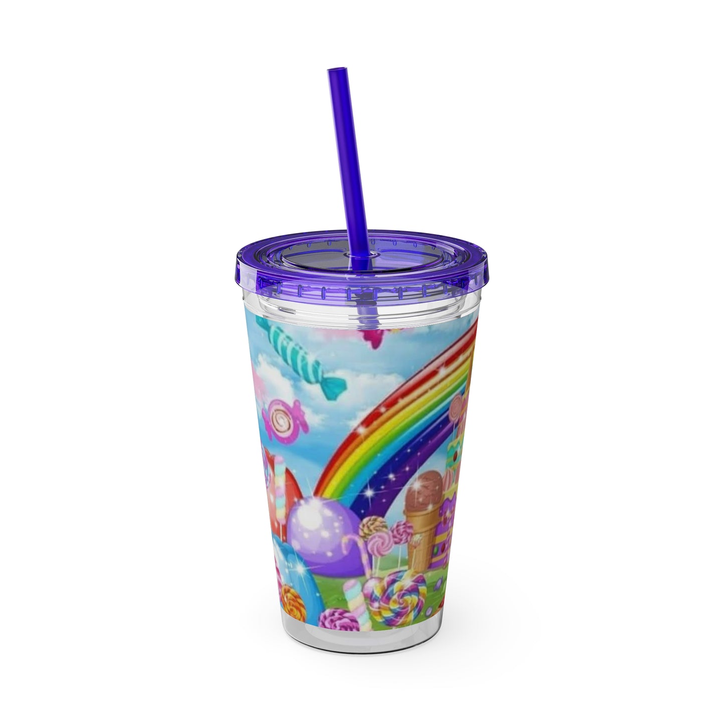 Kids Sweet Rainbow Sunsplash Tumbler with Straw, 16oz