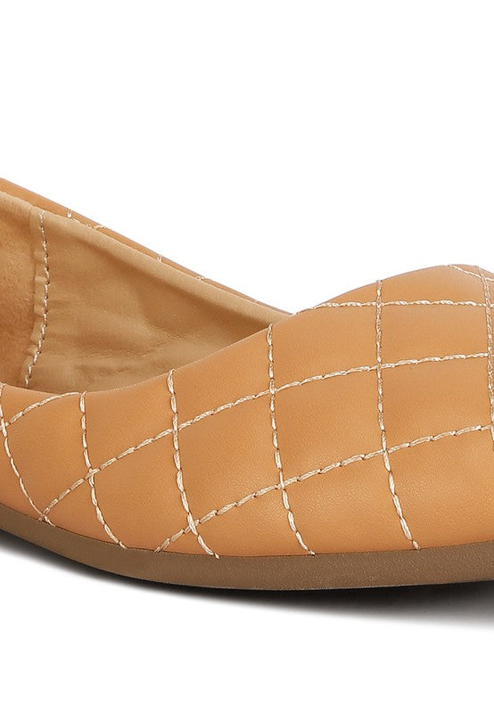 London Rag - Rikhani Quilted Detail Ballet Flats