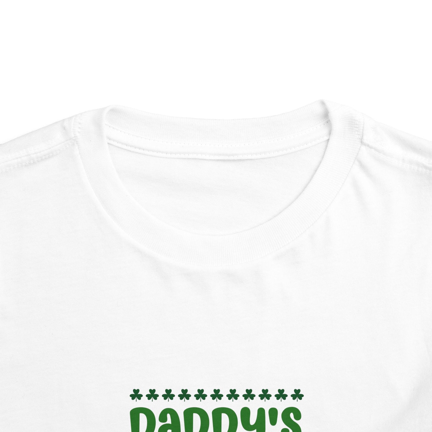 Daddy's Lucky Charm - Toddler Short Sleeve Tee (Bella Canvas) - Size: 2T-5T - St Patrick's Day Collection