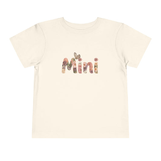 "Mini" Spring Floral Toddler Tee (Bella Canvas) - Size: 2T-5T - Mama & Mini Matching Shirts