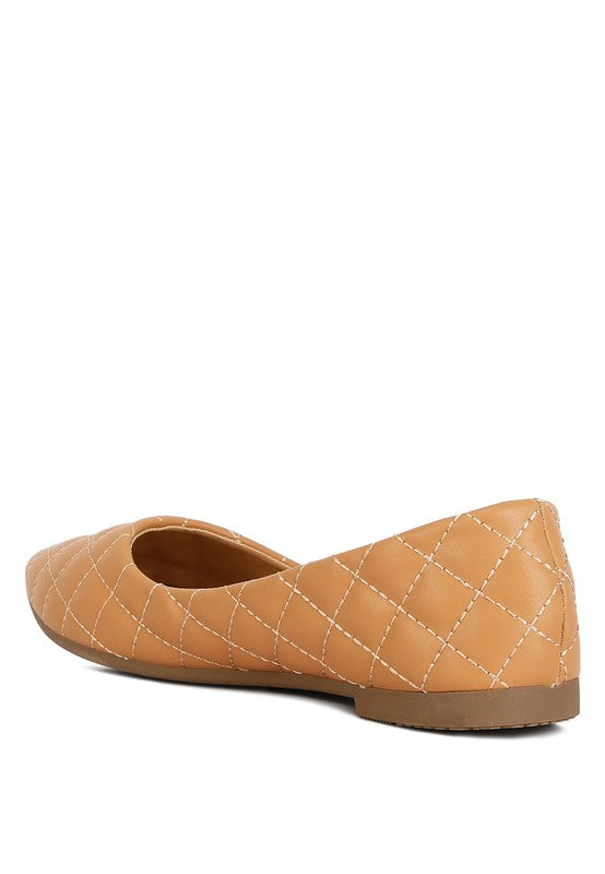 London Rag - Rikhani Quilted Detail Ballet Flats