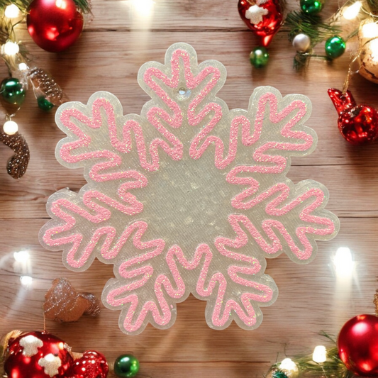 Pink Snowflake - Freshie Christmas Collection