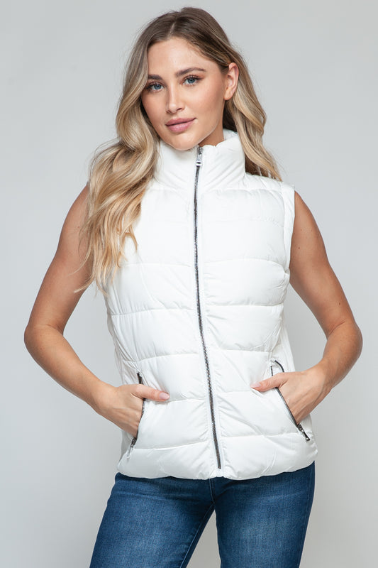 Snobbish - Zip Up Turtleneck Vest with Pockets