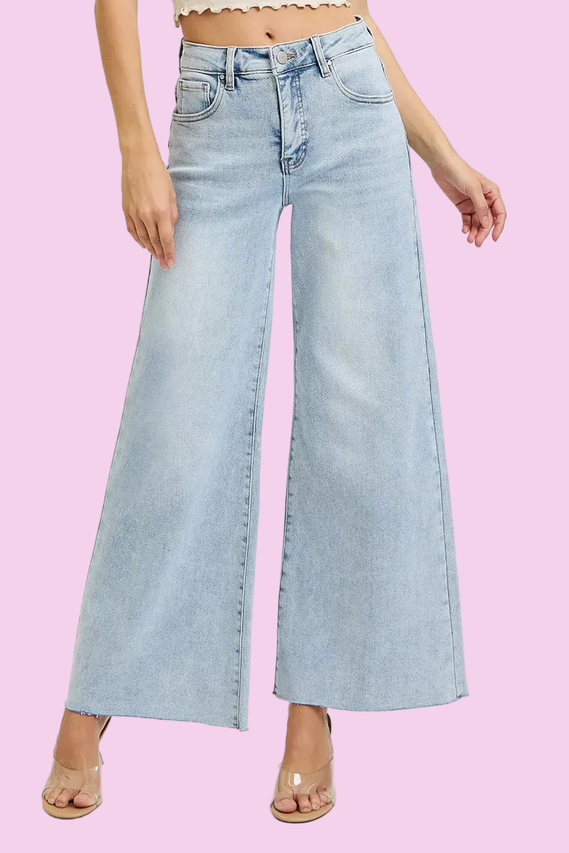 RISEN - High Rise Ankle Wide Palazzo Jeans - Size: 1-15 & 1XL-3XL