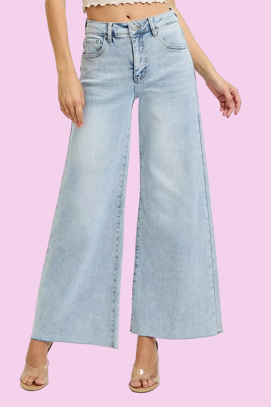 RISEN - High Rise Ankle Wide Palazzo Jeans - Size: 1-15 & 1XL-3XL