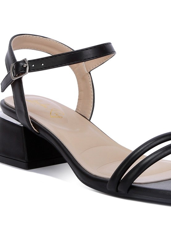 London Rag - Sulein Ankle Strap Low Block Heels