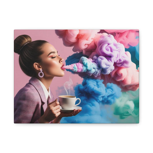 Dreamy Candy Smoke Fashionista - Stretched Matte Canvas, 12x9 Horizontal Wall Art