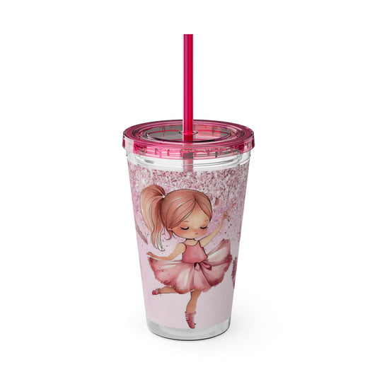 Kids Ballerina Sunsplash Tumbler with Straw, 16oz