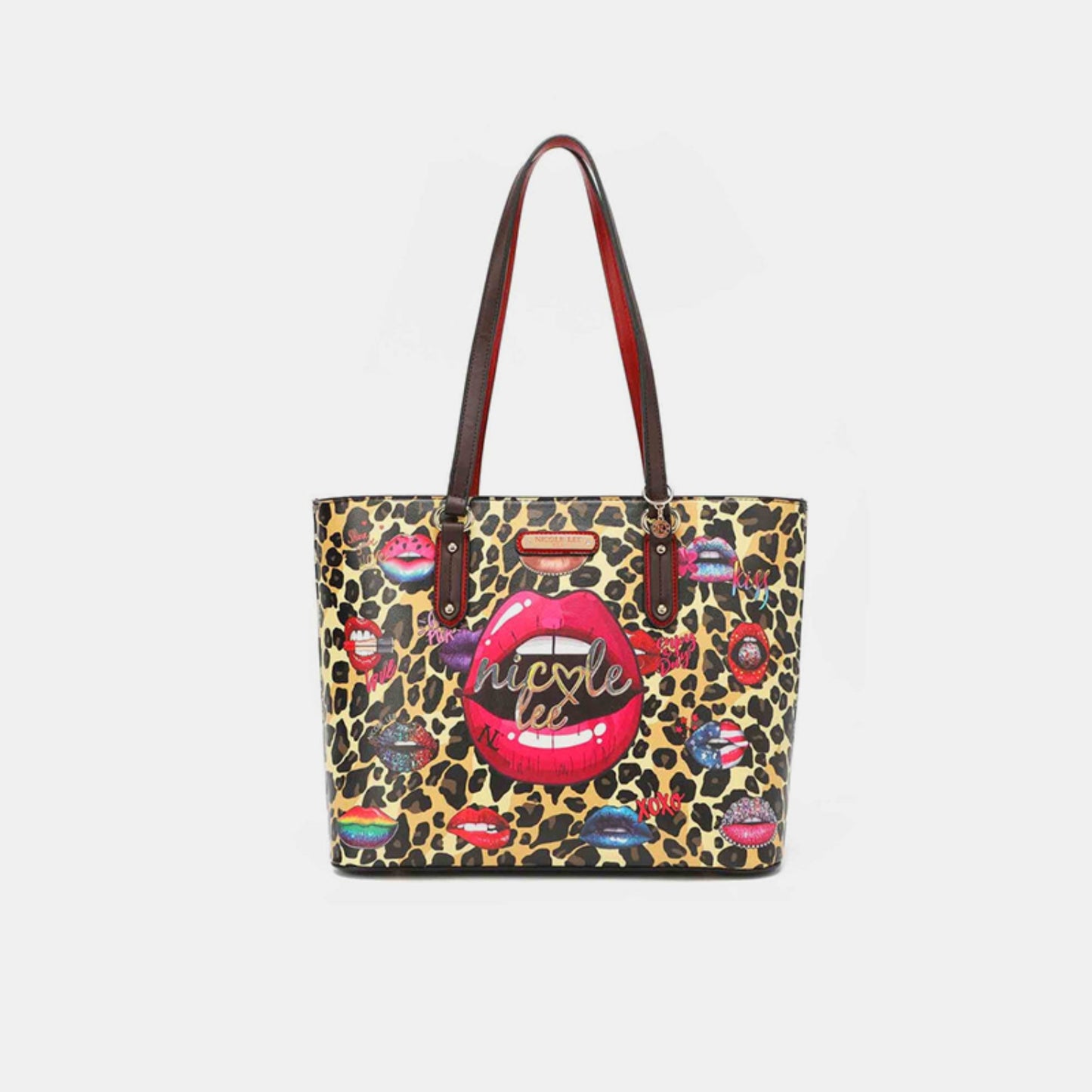 Nicole Lee USA - 3-Piece Wild Lips Print Handbag Set