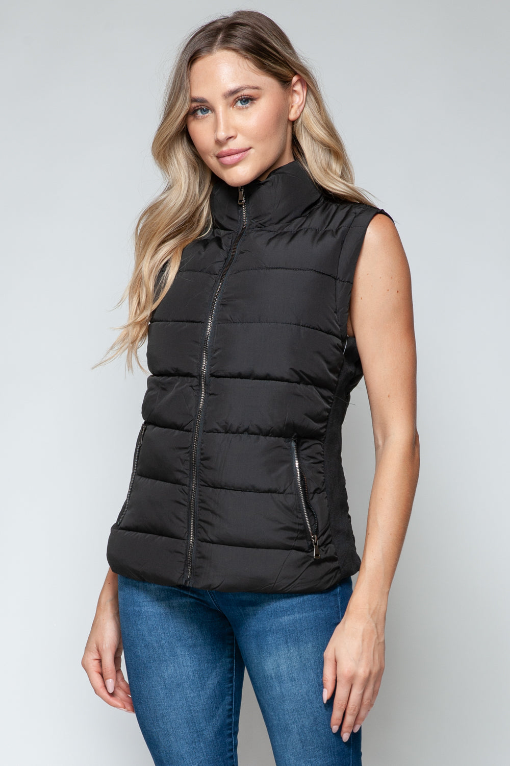 Snobbish - Zip Up Turtleneck Vest with Pockets