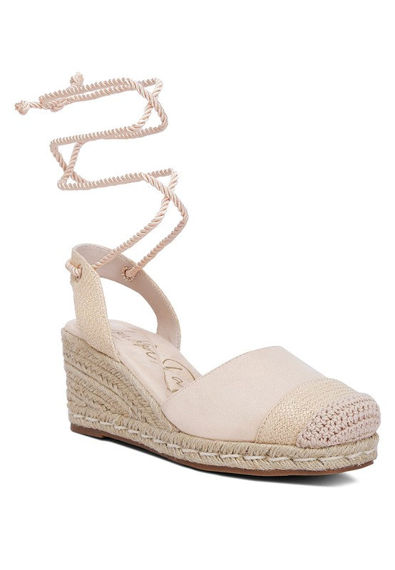 London Rag - Aiden Lace-Up Crochet Espadrilles