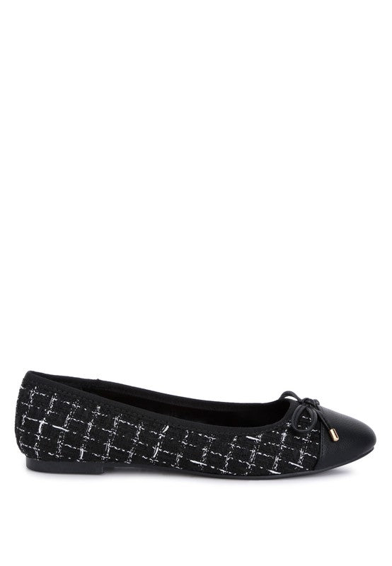 London Rag - Junpey Plaid Tweed Ballet Flats