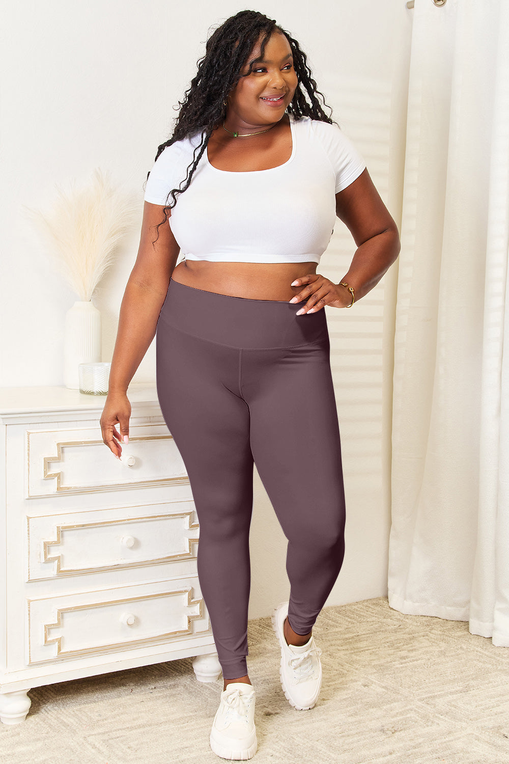 Double Take - Wide Waistband Sports Leggings - Size: S-2XL