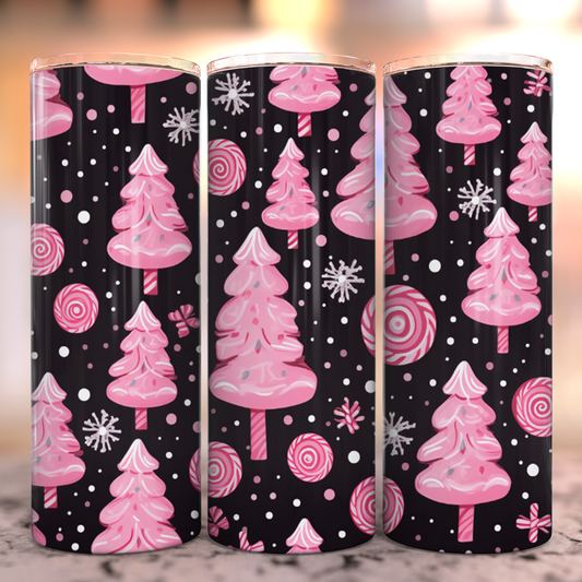 Christmas Tree Doodle - Stainless Steel Tumbler - Christmas Collection