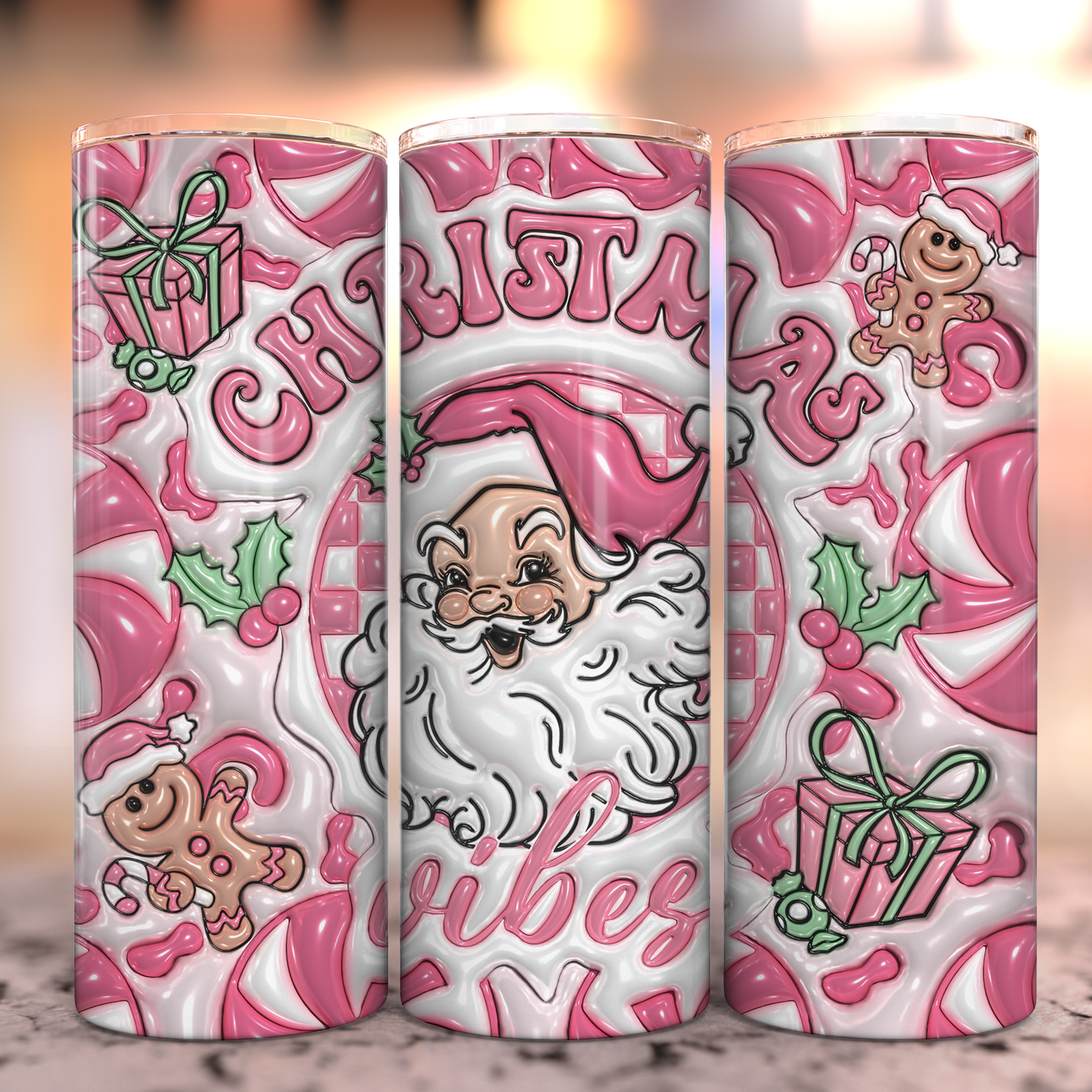 Christmas Vibes - Stainless Steel Tumbler - Christmas Collection