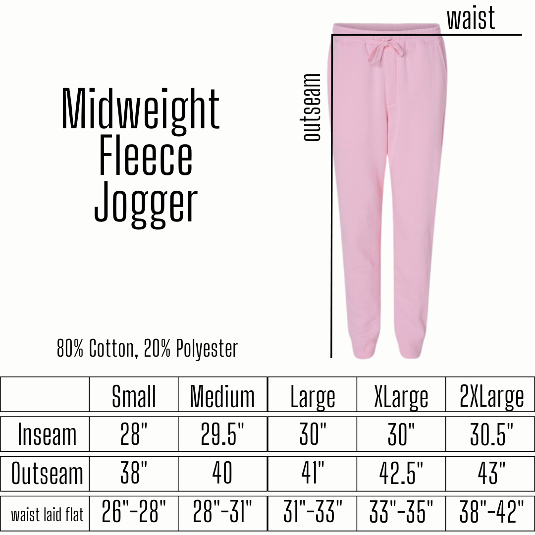 Pink and Fuzzy Mama - Graphic Joggers - Size: S-2XL