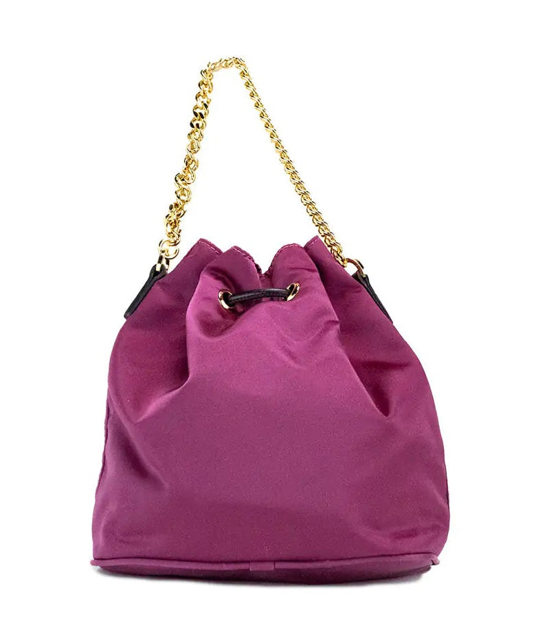 Versace - Small Dahlia Nylon Medusa Pendant Bucket Chain Crossbody - (The Luxe Line)