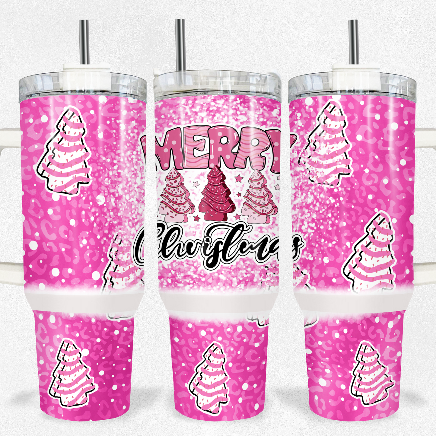 Pink Out Merry Christmas - 40oz Tumbler - Christmas Collection