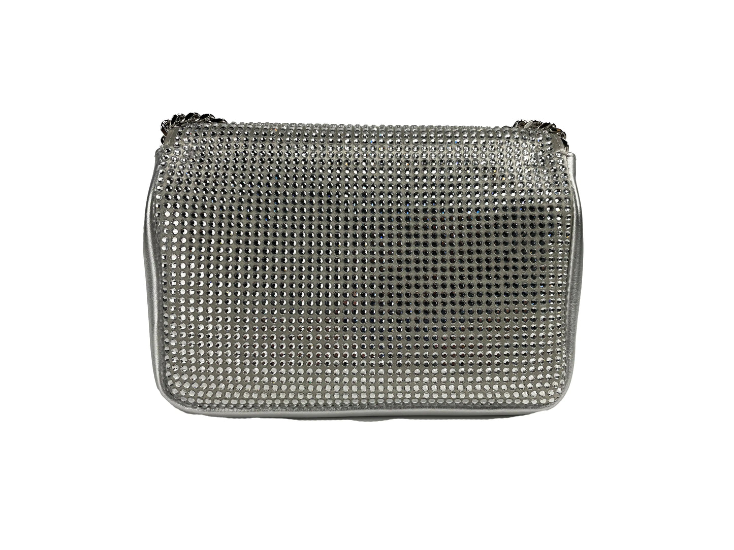 Versace - La Medusa Crystal Silver Leather Crossbody Bag - (The Luxe Line)