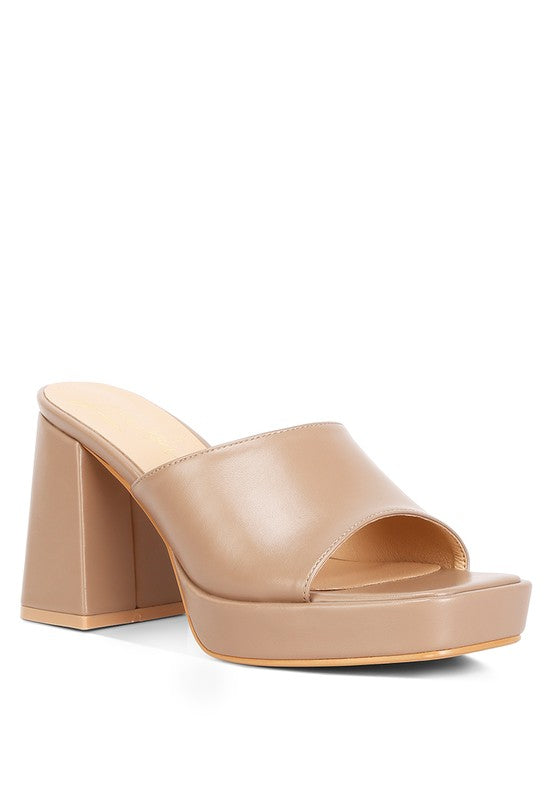 London Rag - Flexes Flared Block Heel Sandals