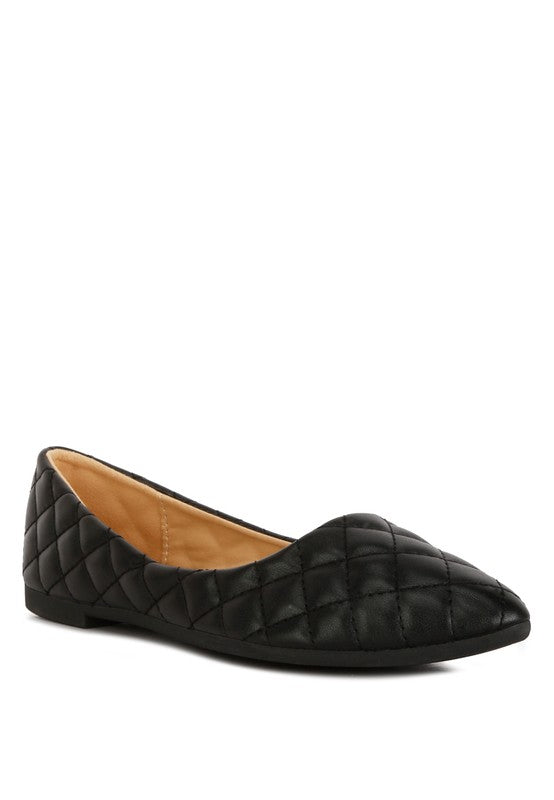 London Rag - Rikhani Quilted Detail Ballet Flats