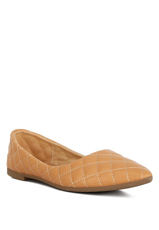 London Rag - Rikhani Quilted Detail Ballet Flats