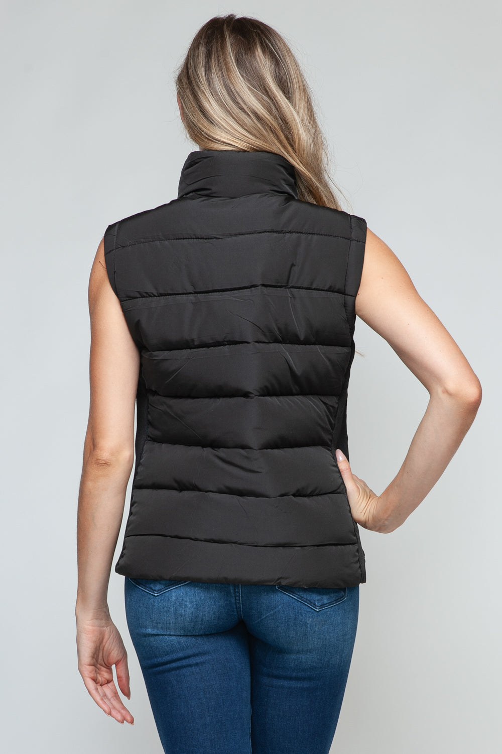 Snobbish - Zip Up Turtleneck Vest with Pockets