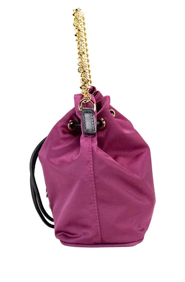 Versace - Small Dahlia Nylon Medusa Pendant Bucket Chain Crossbody - (The Luxe Line)