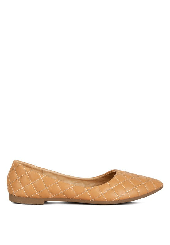 London Rag - Rikhani Quilted Detail Ballet Flats