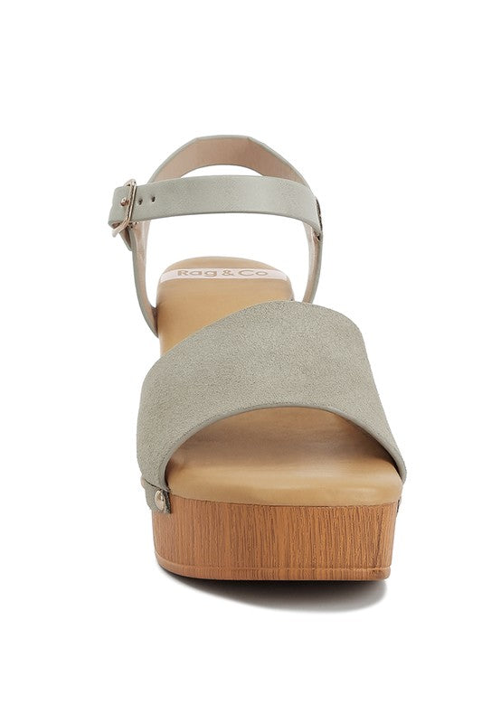 Rag & Co - Daniela Suede High Block Sandals