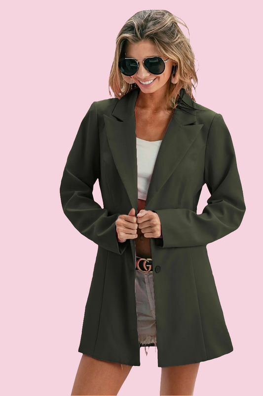 BiBi - Single Breasted Peaked Lapel Blazer - Size: S-XL
