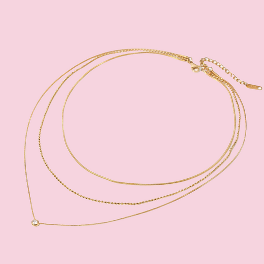 18K Gold-Plated Layered Necklace