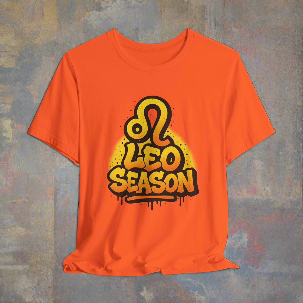Leo Season Graffiti Graphic Tee – Bold Zodiac T-Shirt in Multiple Colors & Sizes: XS-5XL