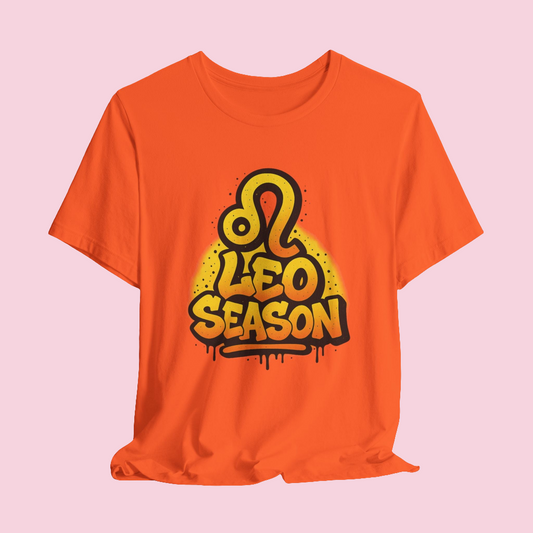 Leo Season Graffiti Graphic Tee – Bold Zodiac T-Shirt in Multiple Colors & Sizes: XS-5XL