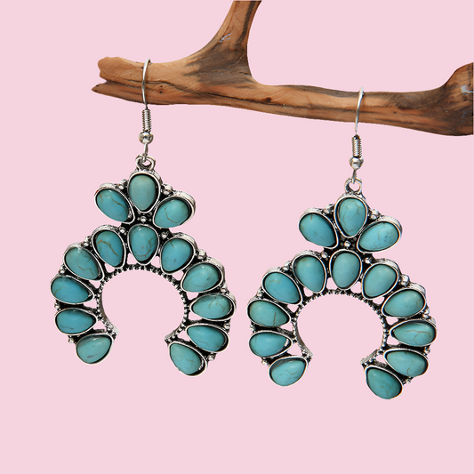 Artificial Turquoise Drop Earrings