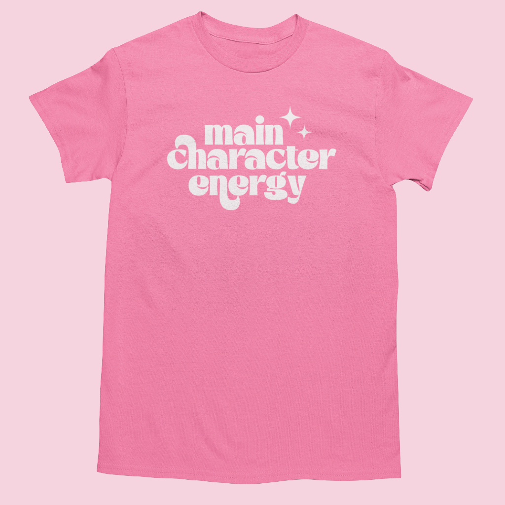 Main Character Energy - Graphic Tee (Gildan) - Size: YS-YXL & Adult S-4XL