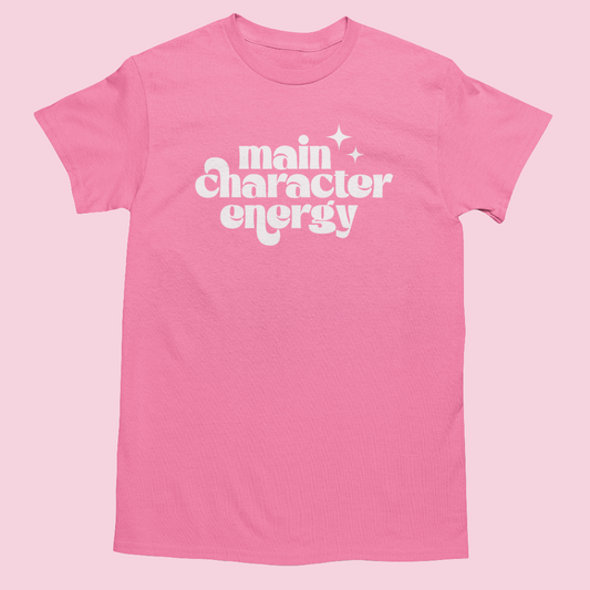 Main Character Energy - Graphic Tee (Gildan) - Size: YS-YXL & Adult S-4XL