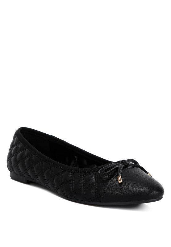 London Rag - Naoki Quilted Faux Leather Ballerinas