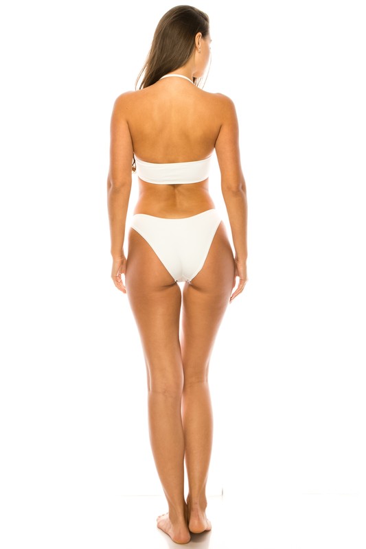 TWISTED BANDEAU TOP TWO PIECE BIKINI