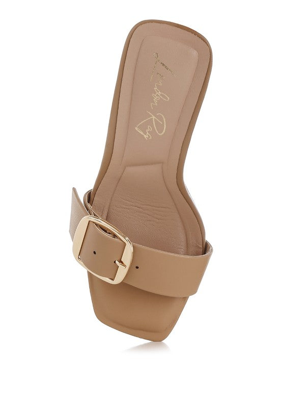 London Rag - Acacia Buckle Strap Slip On Sandals