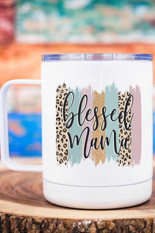 "Blessed Mama" Travel Mug - Sweet PEA & Me Boutique