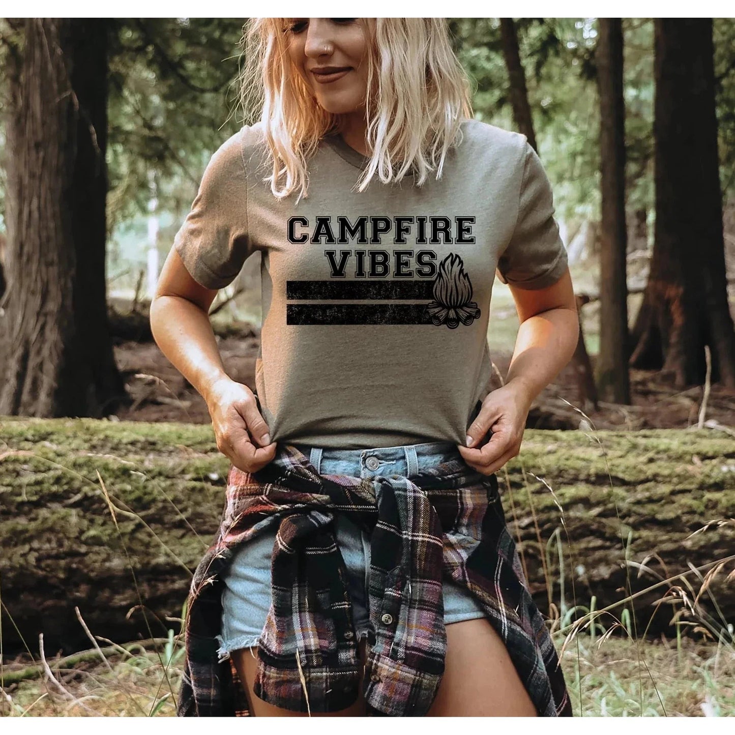 "Campfire Vibes" - Graphic Tee - Sweet PEA & Me Boutique