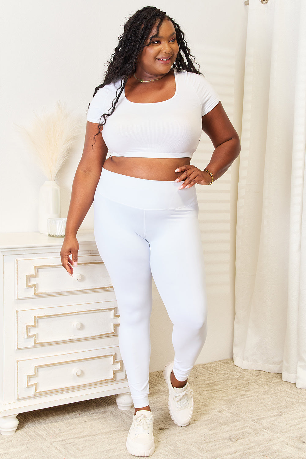 Double Take - Wide Waistband Sports Leggings - Size: S-2XL