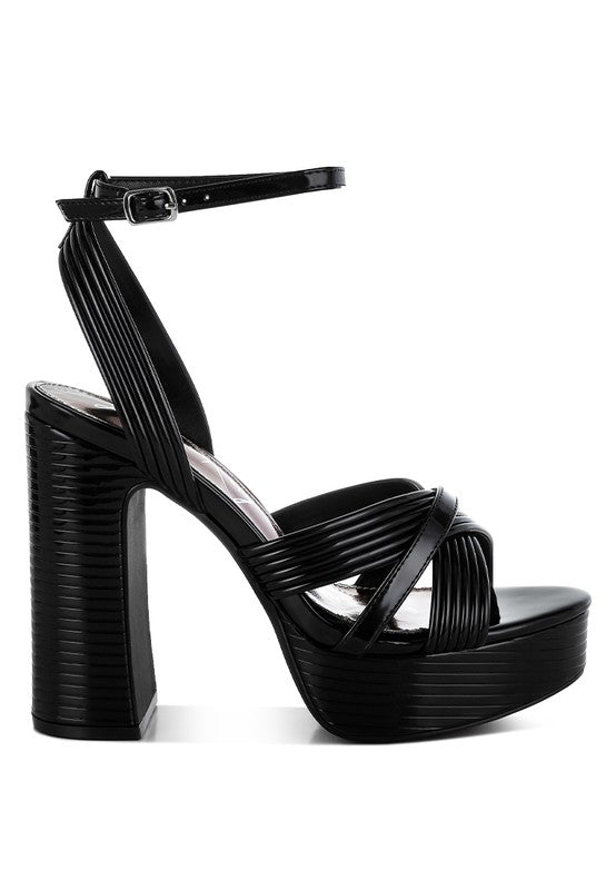 London Rag - Socialite Metallic Ankle Strap Heel Sandals