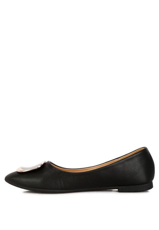 London Rag - Karder Brooch Detail Ballet Flats