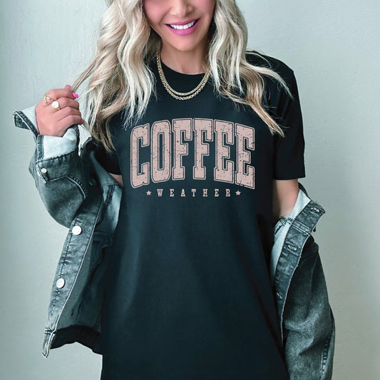 "Coffee Weather" Graphic Tee - Sweet PEA & Me Boutique