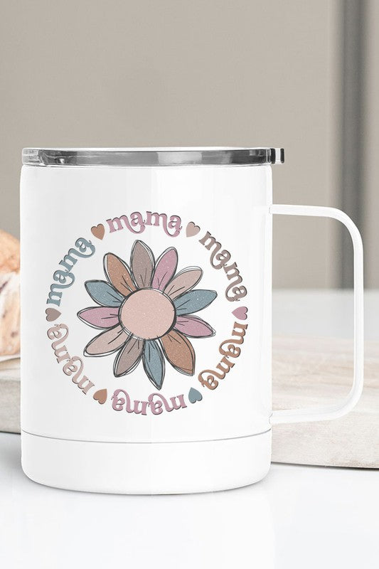 "Mama" Flower Travel Mug