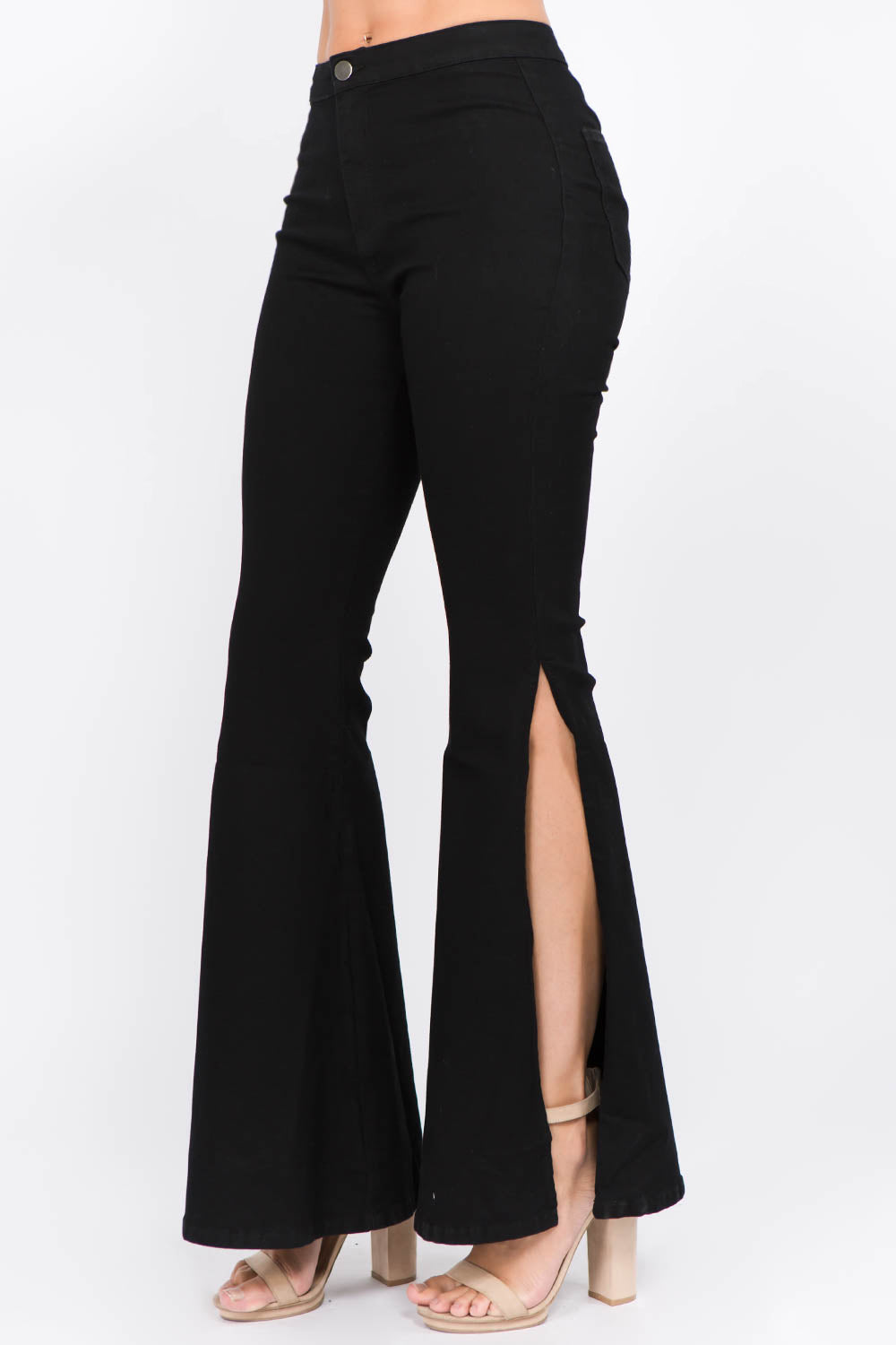 American Bazi - Side Slit Flare Jeans