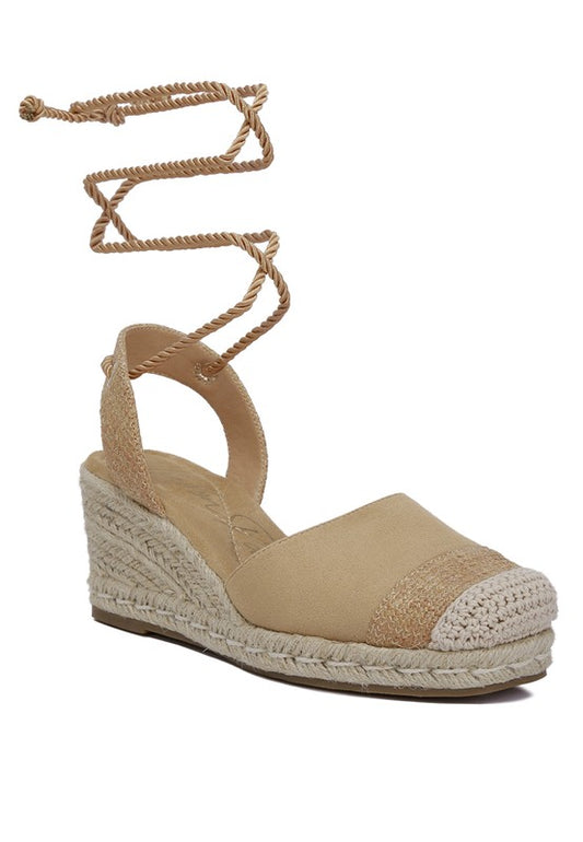 London Rag - Aiden Lace-Up Crochet Espadrilles